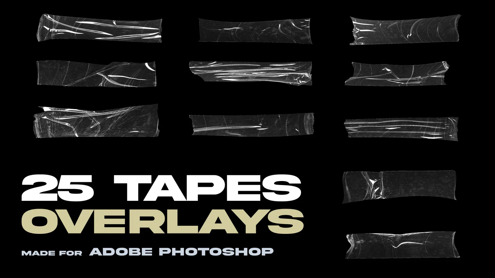 Tapes Overlay Pack preview showing the resource style and included visual treatment