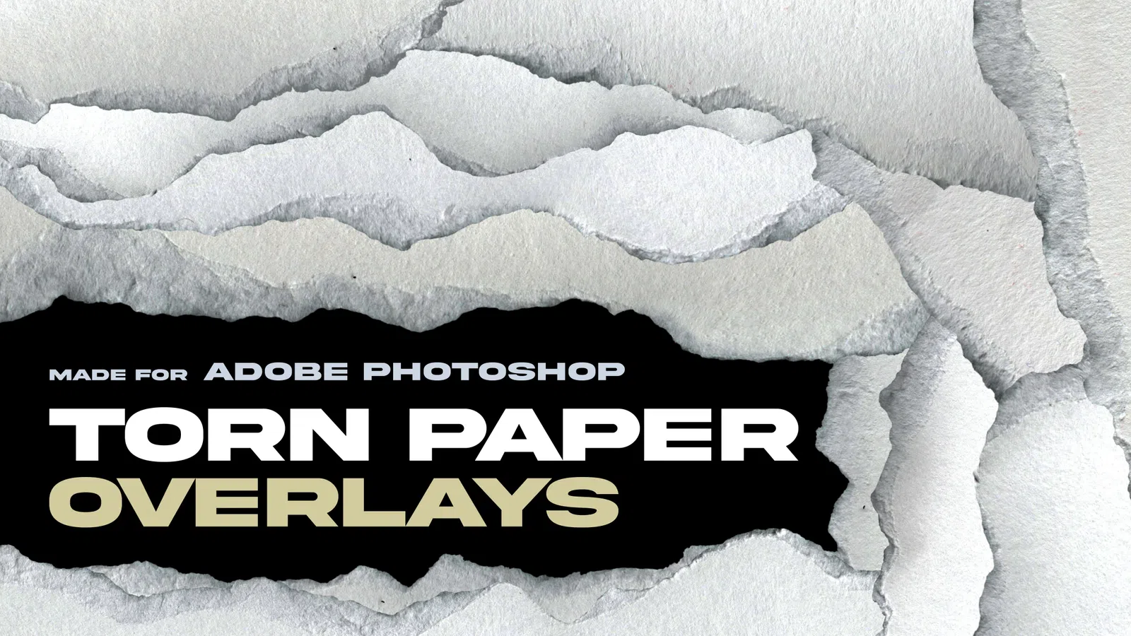 Torn Paper Textures Pack preview showing the resource style and included visual treatment