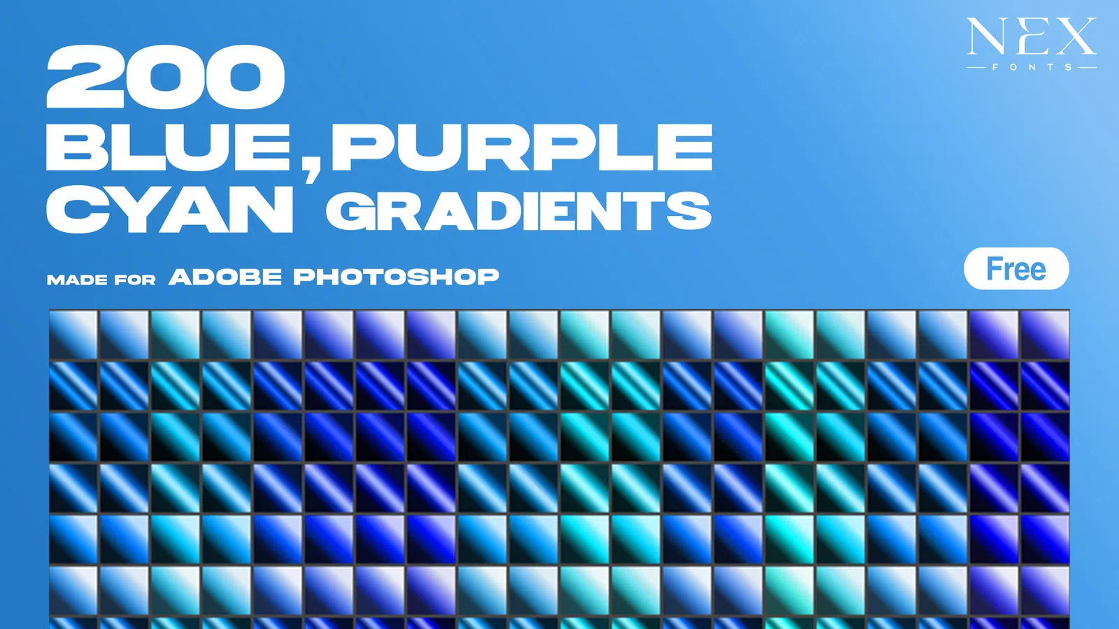 200 Blue, Cyan & Purple Gradients preview