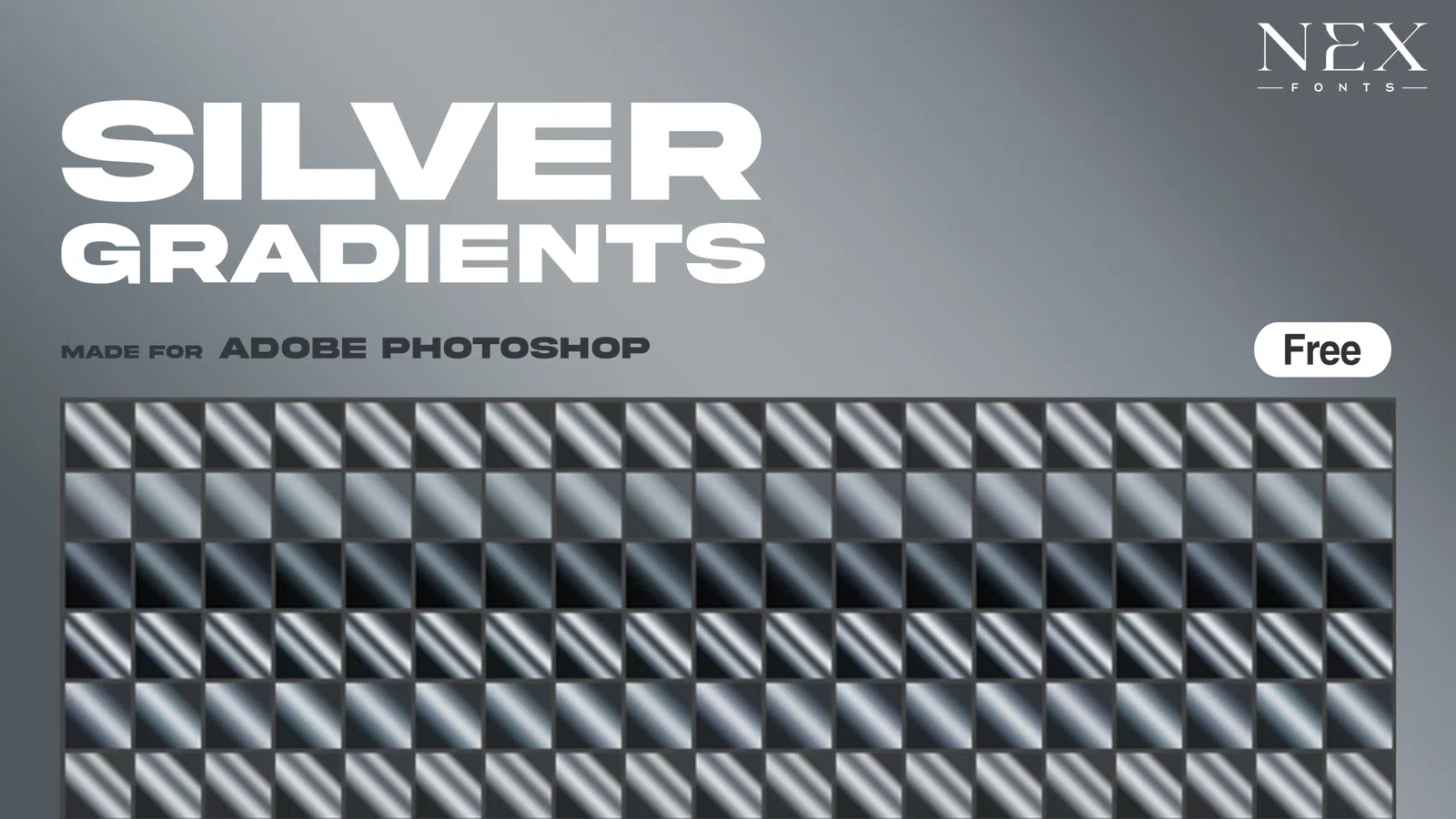 Silver Gradients Pack preview showing the resource style and included visual treatment