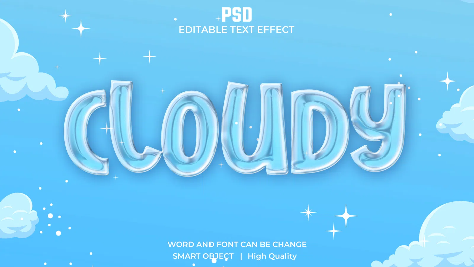 Cloudy Shine Text Effect preview