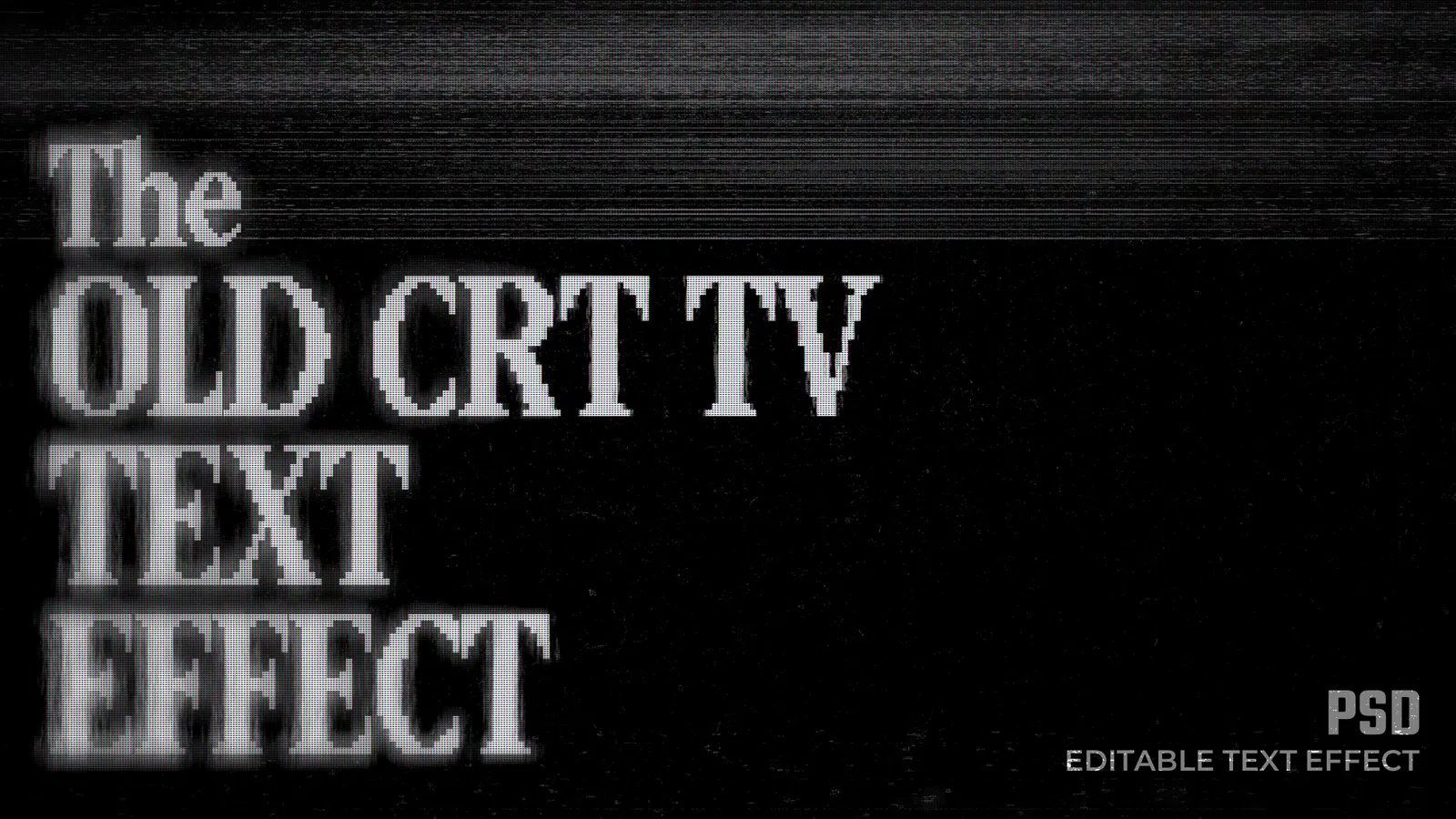 Old CRT TV Text Effect preview
